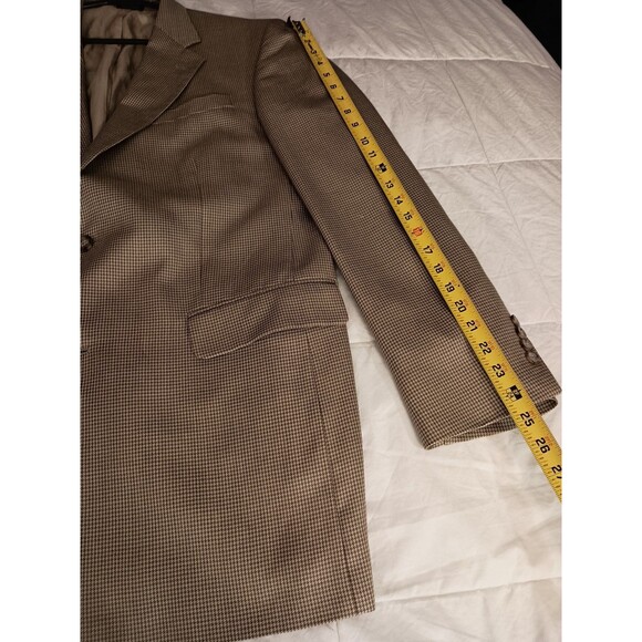 Meeting Street Blazer Jacket Size 42L Brown Silk And Wool - Picture 7 of 10